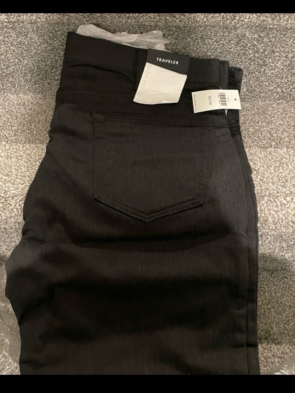 Banana Republic Men's Black Traveller Pant NWT 40x34
